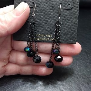 *Sale* J Jewels silver tone dangling earrings